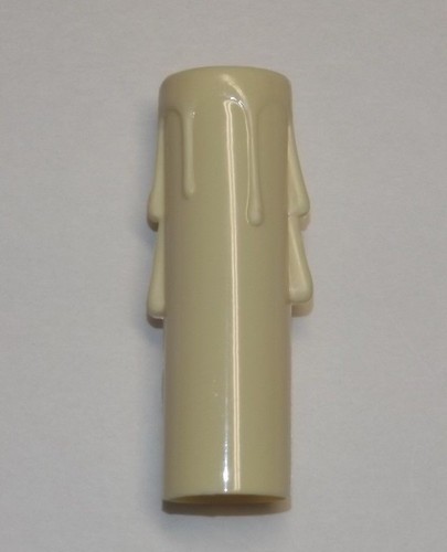 Cream plastic candelabra - 3",